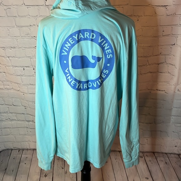 Vineyard Vines Women’s Large Seafoam Green Hoodie Long Sleeve Tee - Picture 3 of 8